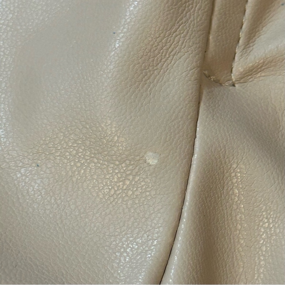 Sam Edelman Faux Leather Moto Jacket Beige | NWT Size Small - Picture 11 of 12